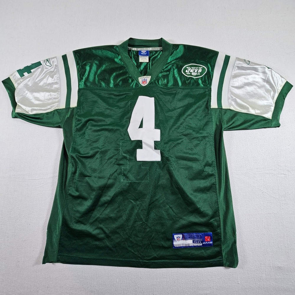 Reebok New York Jets Jersey Mens 50 Green Brett Favre 4 NFL On Field Equipment